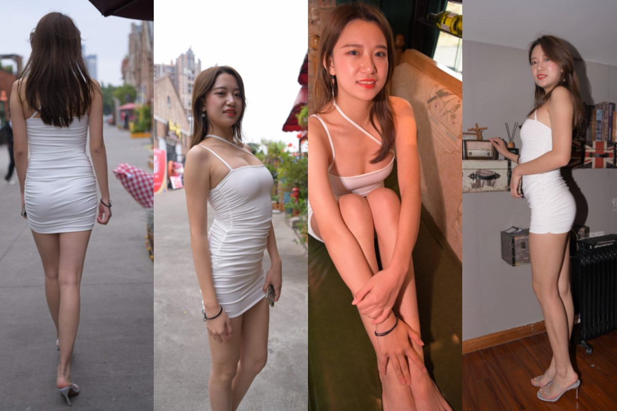 红石摄影作品●白色包臀裙美女 【套图+视频】