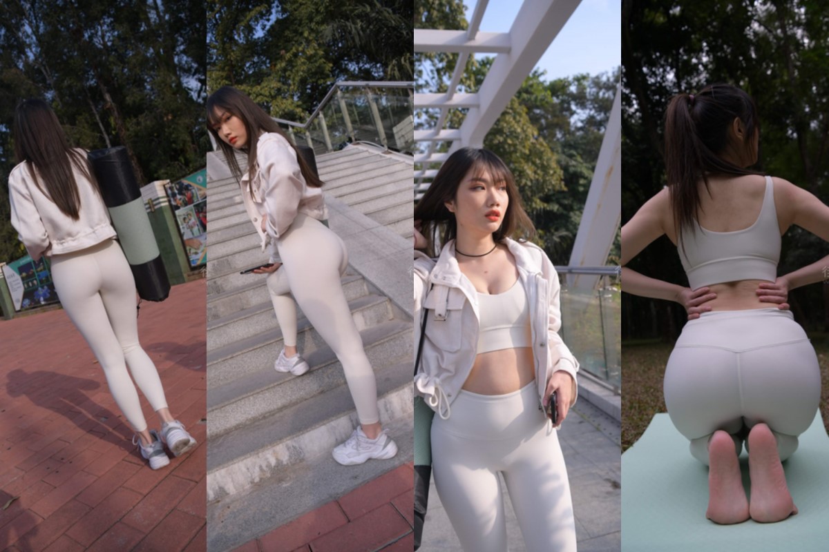 魂魂摄影作品●白色瑜伽裤女孩 【套图+视频】