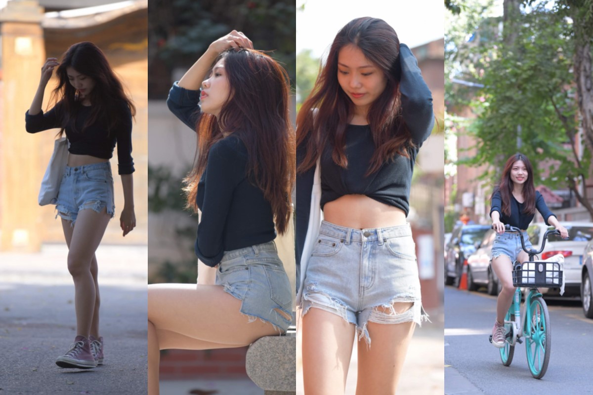 红石街拍摄影作品★热裤女孩 【套图+视频】