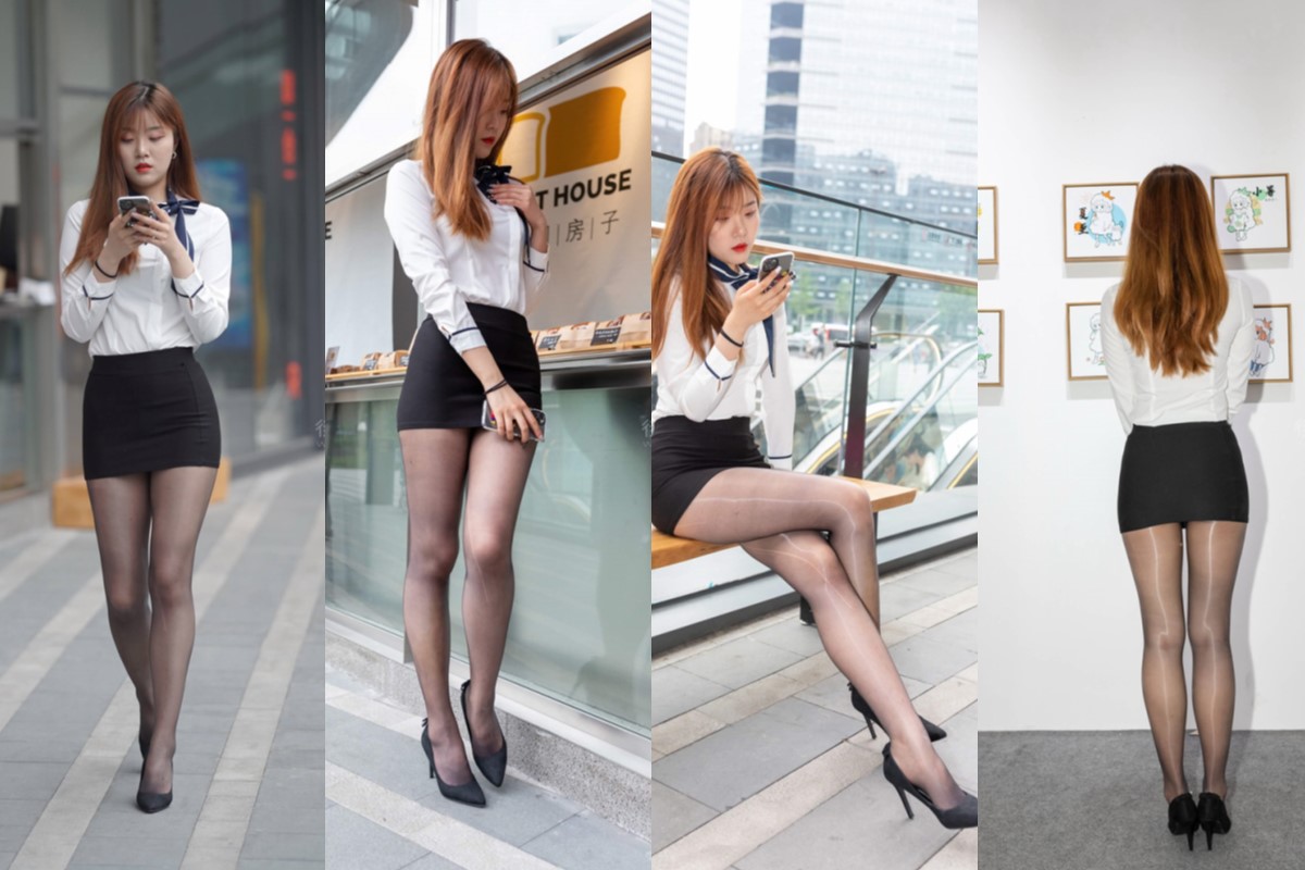 小W街拍作品●你不要担心~包臀裙丝袜美女 【套图+视频】