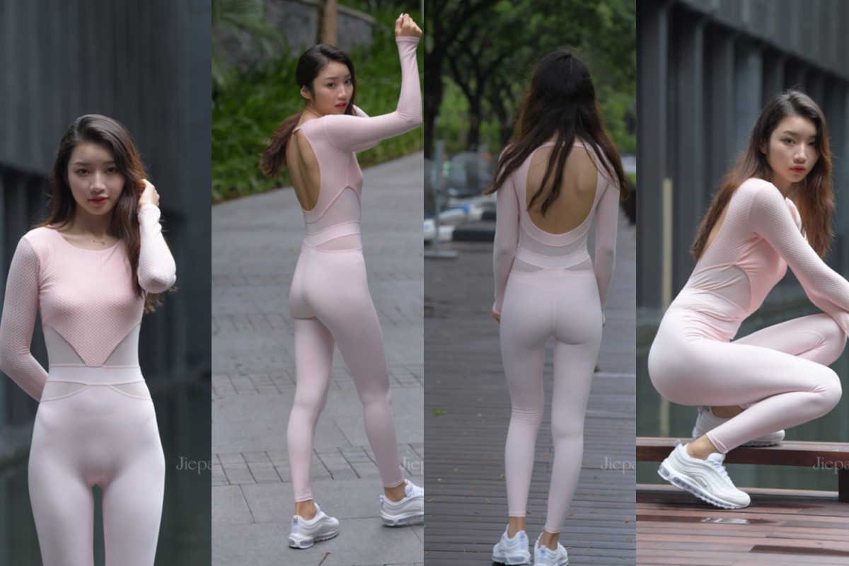 [第4季•聆听太阳湾] 【红石旅拍作品】萌萌 粉色连体紧身裤