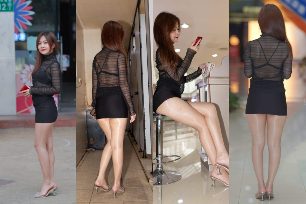 凯恩摄影作品●黑色包臀裙肉丝美女