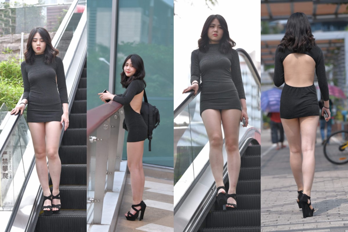 性感黑色短裙甜美清纯小姐姐 【套图+视频】