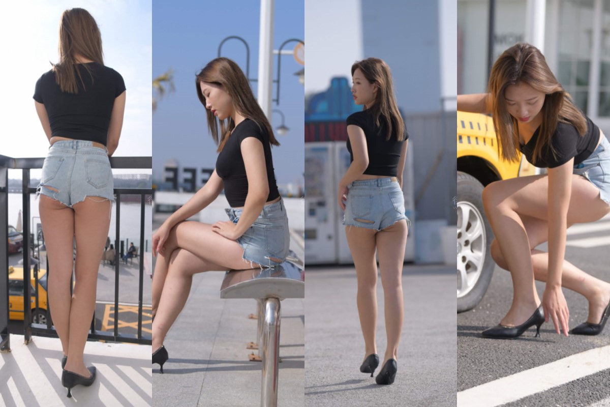 红石摄影作品●牛仔热裤女孩 【套图+视频】