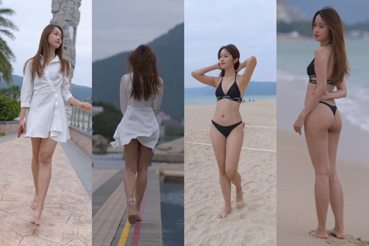 [第8季•从心出发] 【红石旅拍摄影作品】黑色泳装美女