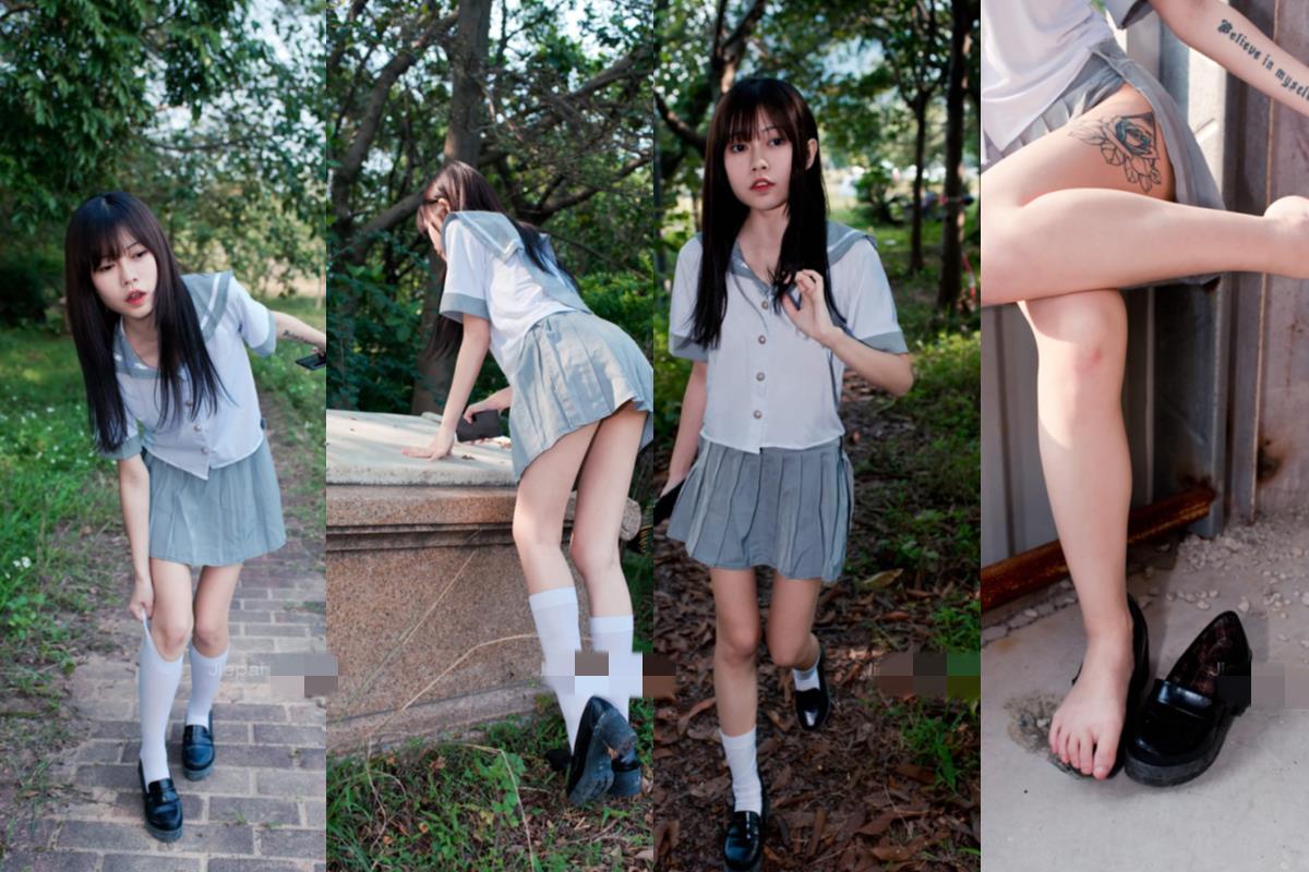 御风街拍★日系JK绝对领域郊游少女 【套图+视频】