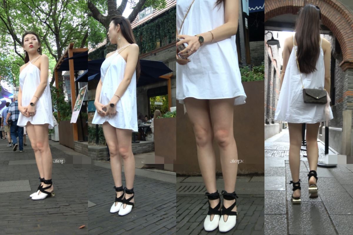 4K - 左顾右盼的美腿小姐姐看样子是在等人 [1.56 GB/MP4]