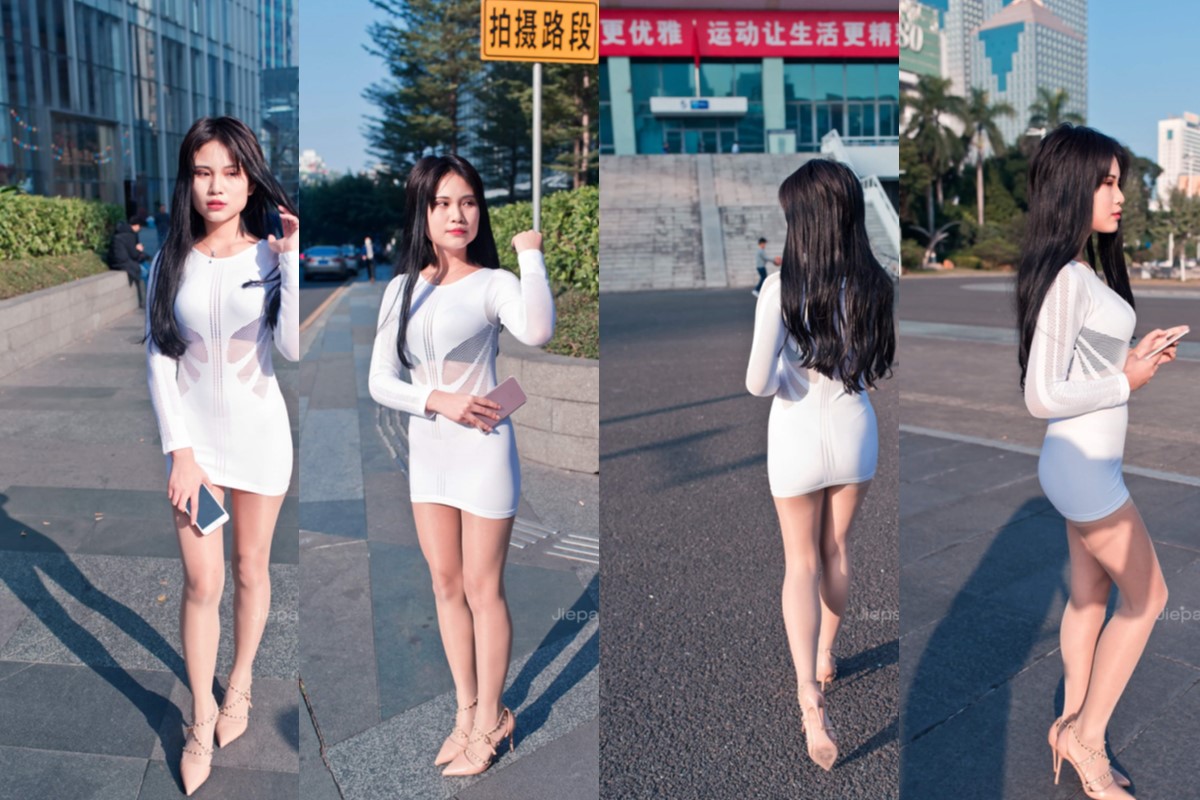 御风街拍★包臀紧身短裙效果的肉丝美女【套图+视频】