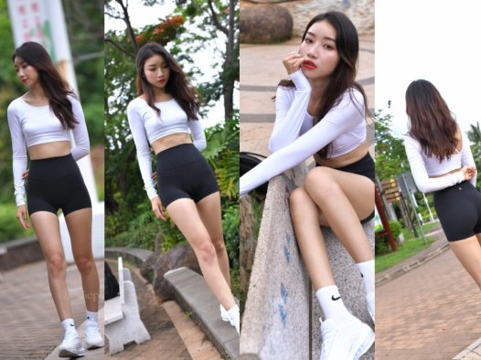 [第4季•聆听太阳湾] 【咔喳作品】萌萌 黑色紧身短裤街