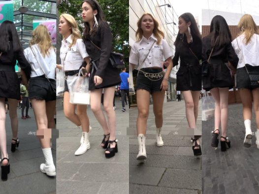 4K – 两位青春小姐妹一起逛街街拍 [1.00 GB/MP4]