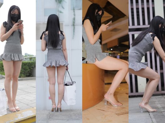 漂亮的超短裙女孩 【套图+视频】