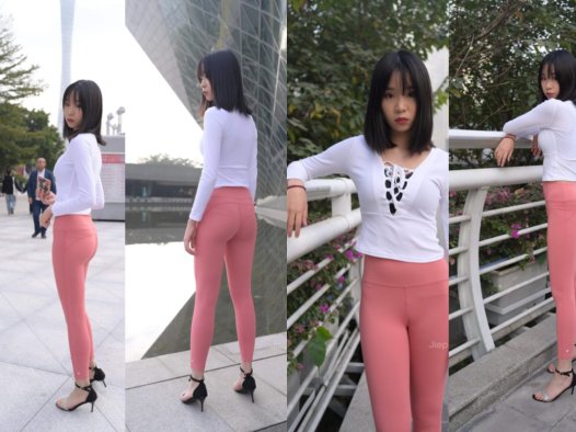 粉色瑜伽裤少女 【套图+视频】