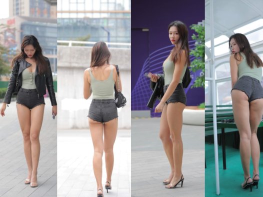 长腿高挑热牛女孩 【套图+视频】