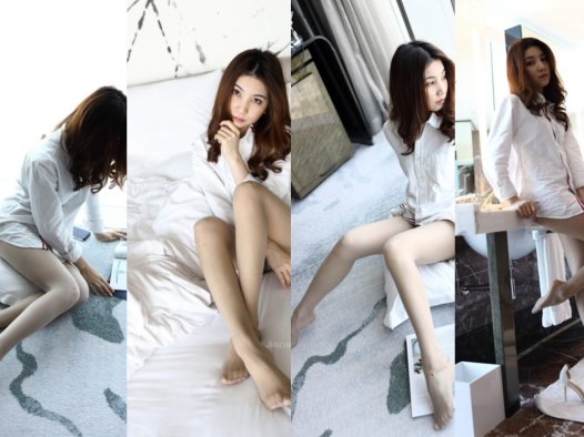 辉辉★床上破掉的灰色丝袜 【套图+视频】