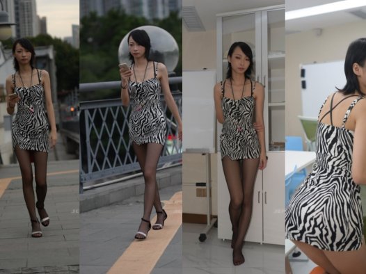 斑纹包臀裙、黑丝姑娘 【套图+视频】