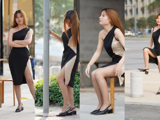 长裙高跟美女 【套图+视频】