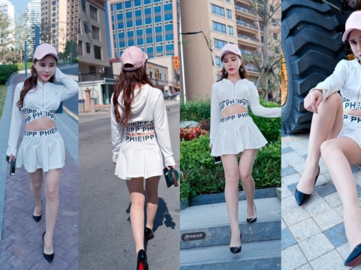 御风★海边度假的超短裙肉丝网红艾小青【套图+视频】