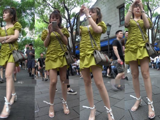 4K – 街拍性感连衣裙性感街拍高跟美眉 [942 MB/MP4]