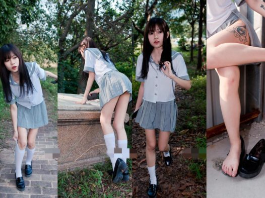 御风街拍★日系JK绝对领域郊游少女 【套图+视频】