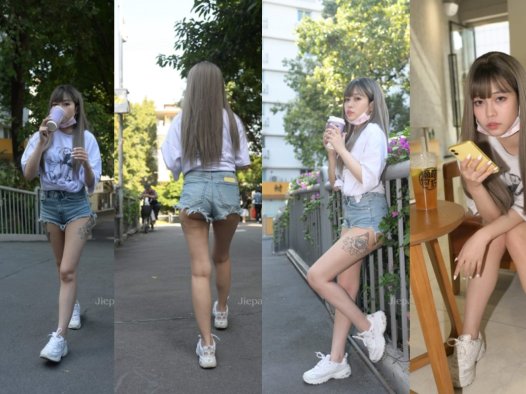 慕容笙街拍作品★牛仔热裤小妹 【套图+视频】