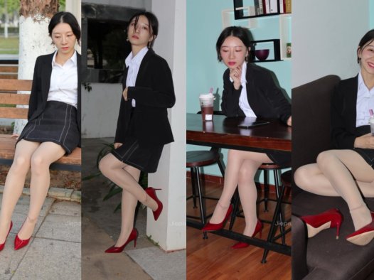 小S街拍★OL红色高跟肉丝 【套图+视频】