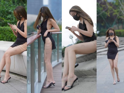 牛男街拍●黑色裙性感美女 【套图+视频】
