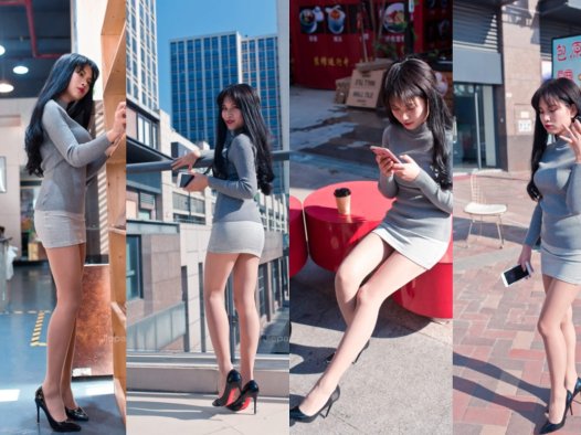 御风街拍★休闲书屋里的短裙肉丝美女萌宝儿【套图+视频】