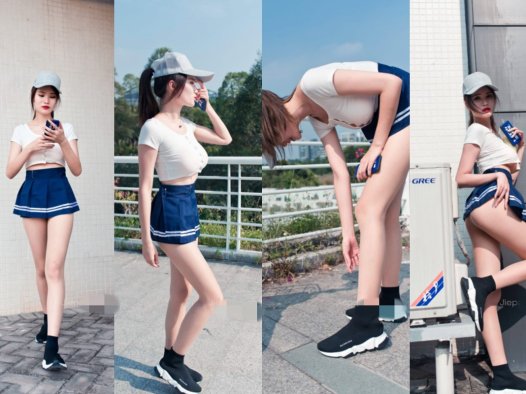 御风街拍★极品肉丝美腿婷婷骑单车 【套图+视频】