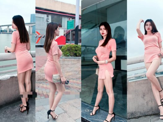 御风街拍★粉裙肉丝美女婷婷【套图+视频】