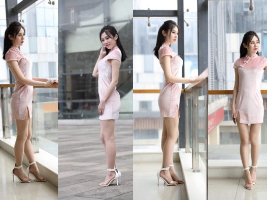 辉辉★极品粉色旗袍肉丝美腿美眉【套图+视频】